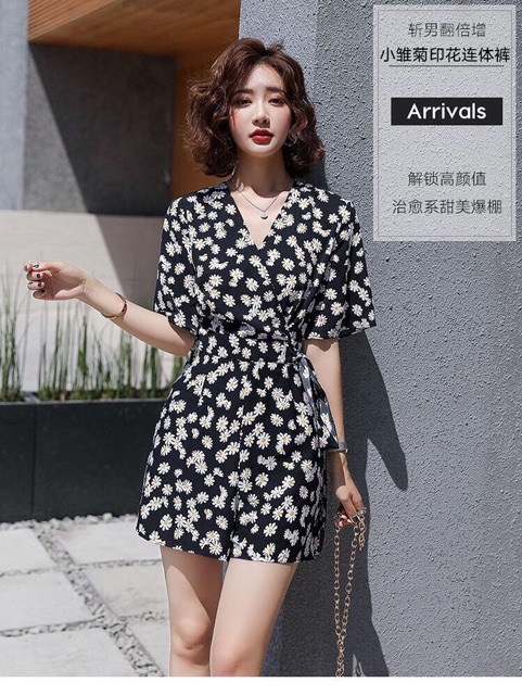 Jumpsuit hoa cao cấp hàng nhập hoa cúc size M L XL 2Xl