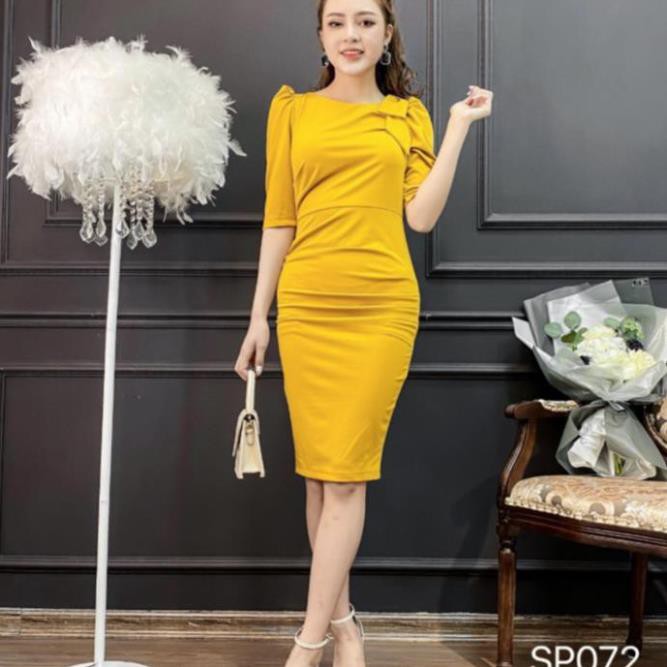 ADIOS Váy body công sở quyến rũ, váy body chốt đá vai siêu xinh SP072 New