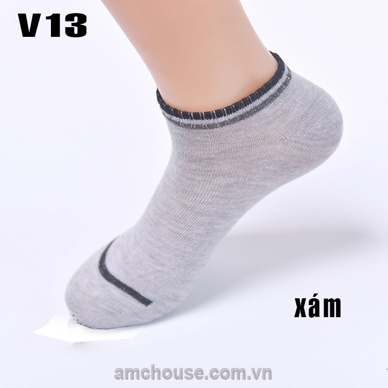 Tất nam, vớ namm cổ thấp mũi sọc V13