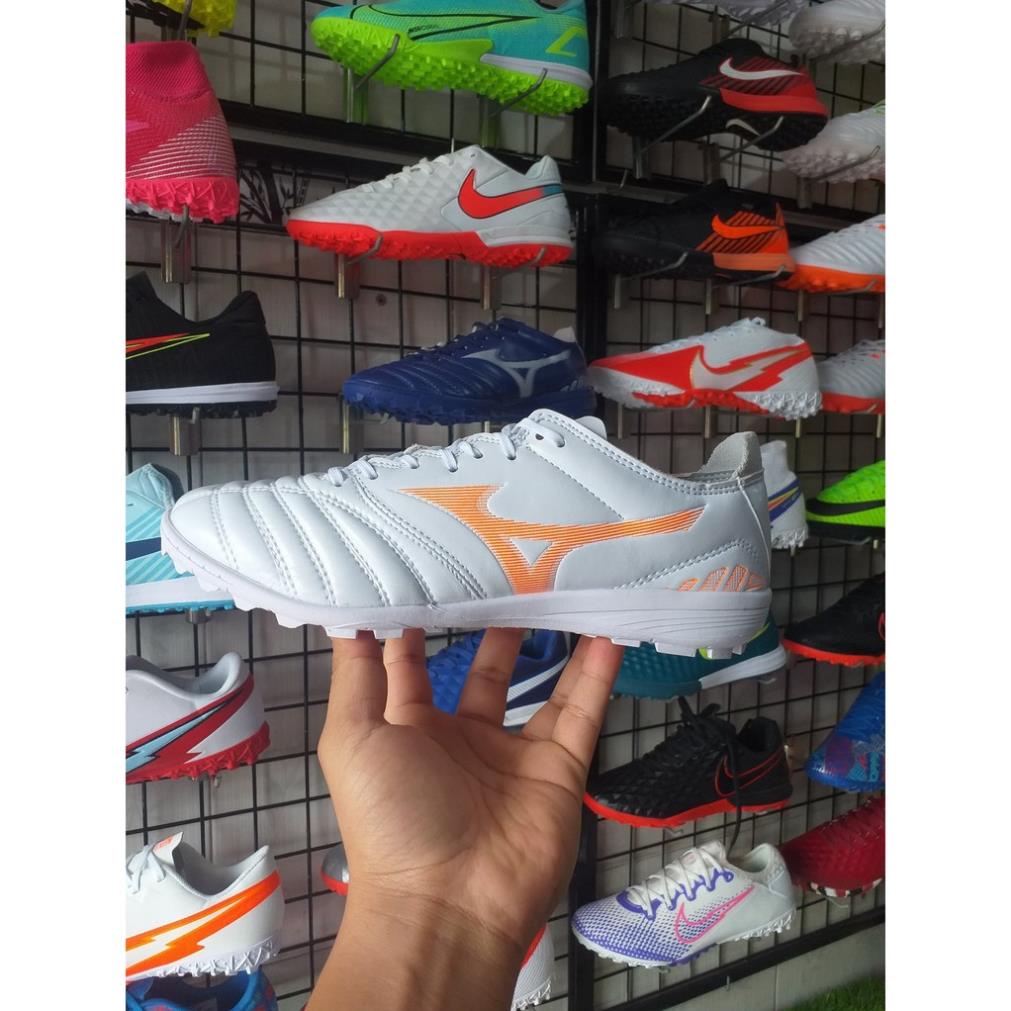 🏋️ Giày Bóng Đá Mizuno Neo 3 Trắng Vạch Cam TF '; 🏋️