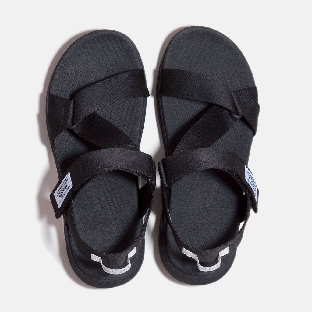 [Mua Kèm Áo Thun 0Đ] Giày Sandals SHONDO F7 Chính Hãng - F7R1010 Màu Đen Đế Đen