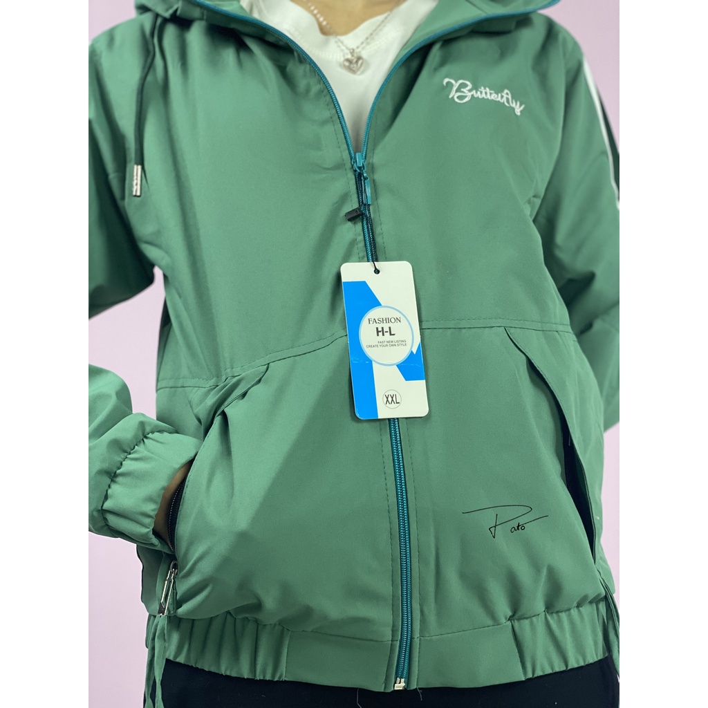 Áo khoác nữ gió dù 2 lớp chống nắng phối viền tay áo dễ thương (AG.N2) | BigBuy360 - bigbuy360.vn