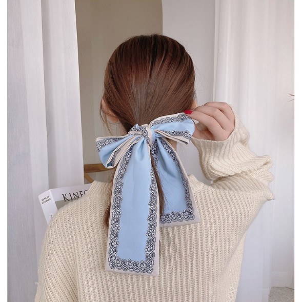 1 Khăn Quàng Cổ Dài 98cm Bằng Lụa In Họa Tiết Thời Trang Cho Nữ