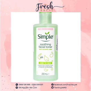 Nước hoa hồng Simple mẫu mới 2020