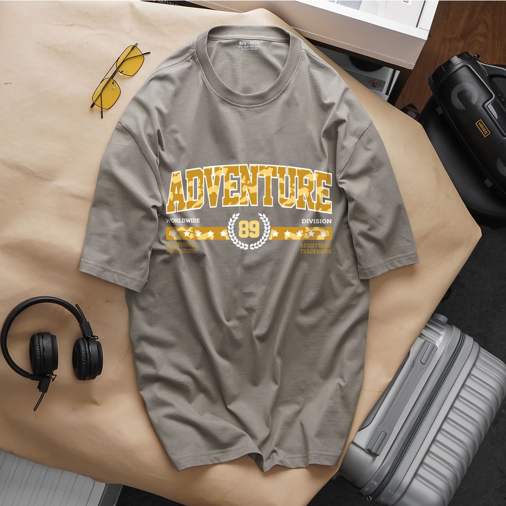 [bigsize] Áo thun cotton bigsize nam in chữ đẹp 50-130kg