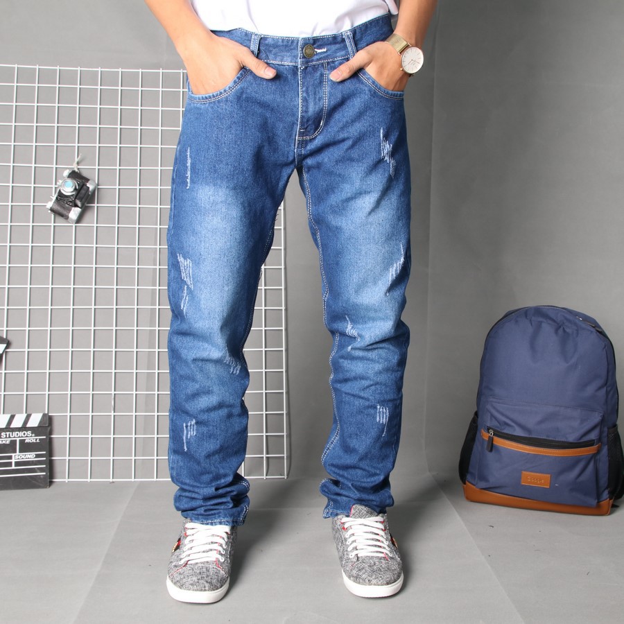 Quần jean nam xanh xám TS148 vải đẹp, chất lượng tốt Tronshop