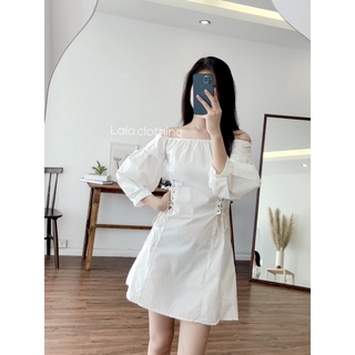 Váy trễ vai đan dây