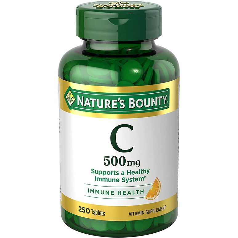 Viên uống hỗ trợ tăng cường hệ miễn dịch. Nature's Bounty Vitamin C, Viên nén 500mg