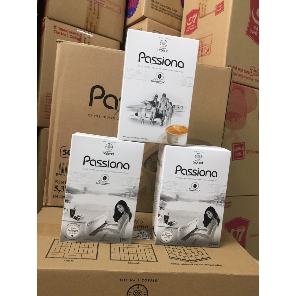 Cà phê Passiona cho phái đẹp 4in1 hòa tan hộp 14 gói