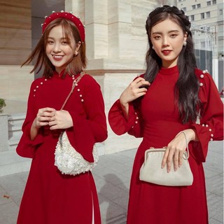 Mấn đơn áo dài đính ngọc