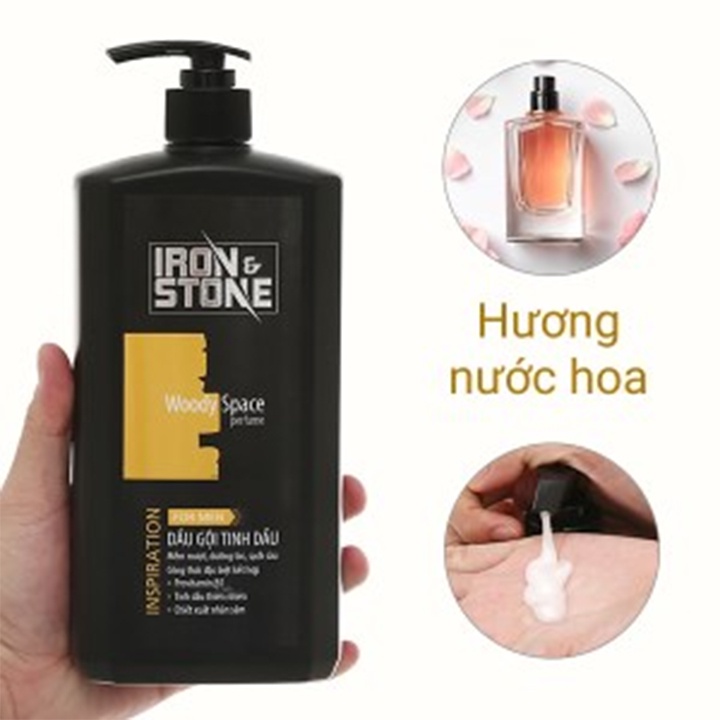 Dầu Gội Tinh Dầu IRON &amp; STONE Innovation Hương Woody Space 650g