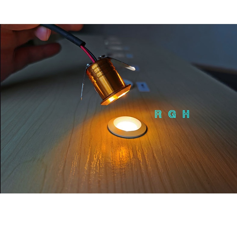 Đèn led Tròn mini cob 220v 1w 3w Ánh Sáng Trắng Đen Có Thể Tháo Rời