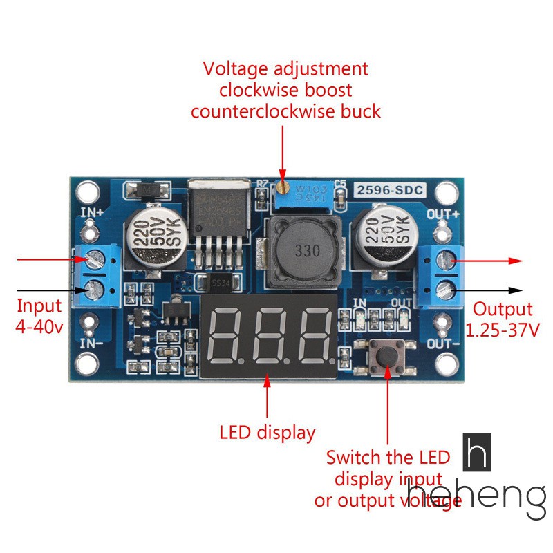 Bộ Chuyển Đổi Nguồn Dc-Dc 36v 24v 12v Sang 5v 2a