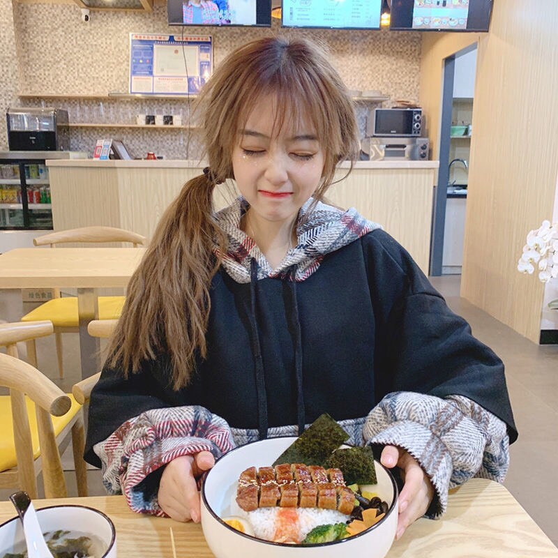 Áo hoodie, áo nỉ bông có mũ siêu ấm tay phối dạ form rộng phong cách ulzzang trẻ trung năng động_M14 | BigBuy360 - bigbuy360.vn