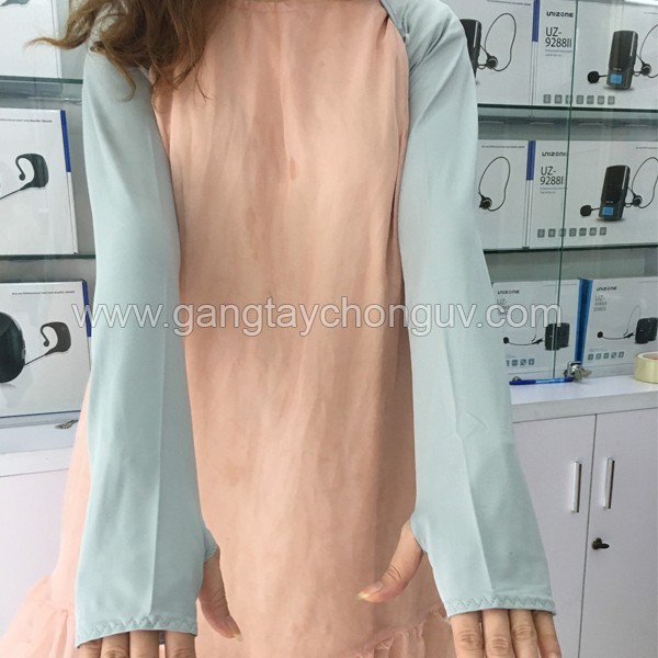 [HOT] Tay áo chống nắng nữ có xỏ ngón | Tay áo chống nắng liền vai vải mềm co giãn thoáng mát chống tia UV chống bám bụi