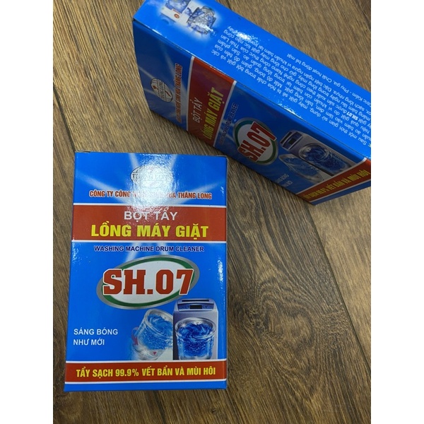 Tẩy lồng máy giặt SH07 cửa ngang, cửa trên, vệ sinh lồng giặt, 1 hộp 2 gói, Hàng chính hãng