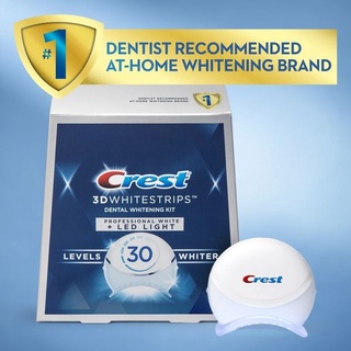 Miếng dán Crest 3D Whitestrips Professional White + đèn LED Accelerator Light At-home Teeth Whitening Kit