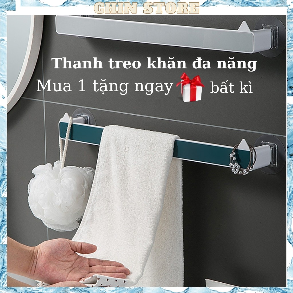 Thanh treo khăn mặt, treo khăn tắm đa năng gắn tường siêu chịu lực 47.3cm