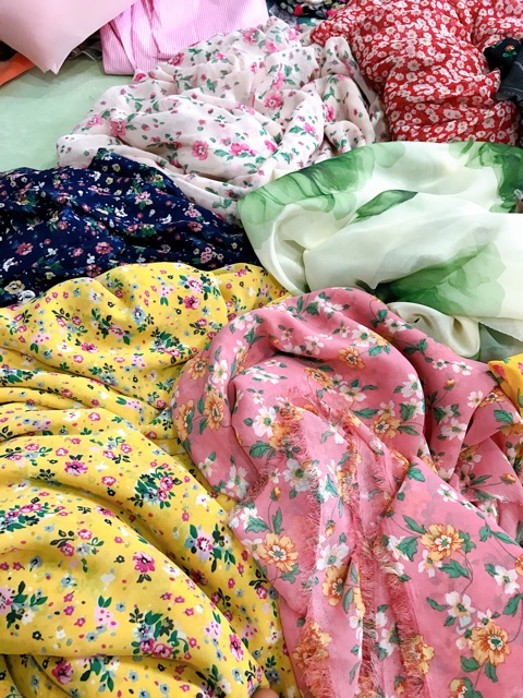 vải von hoa nhí siêu đẹp