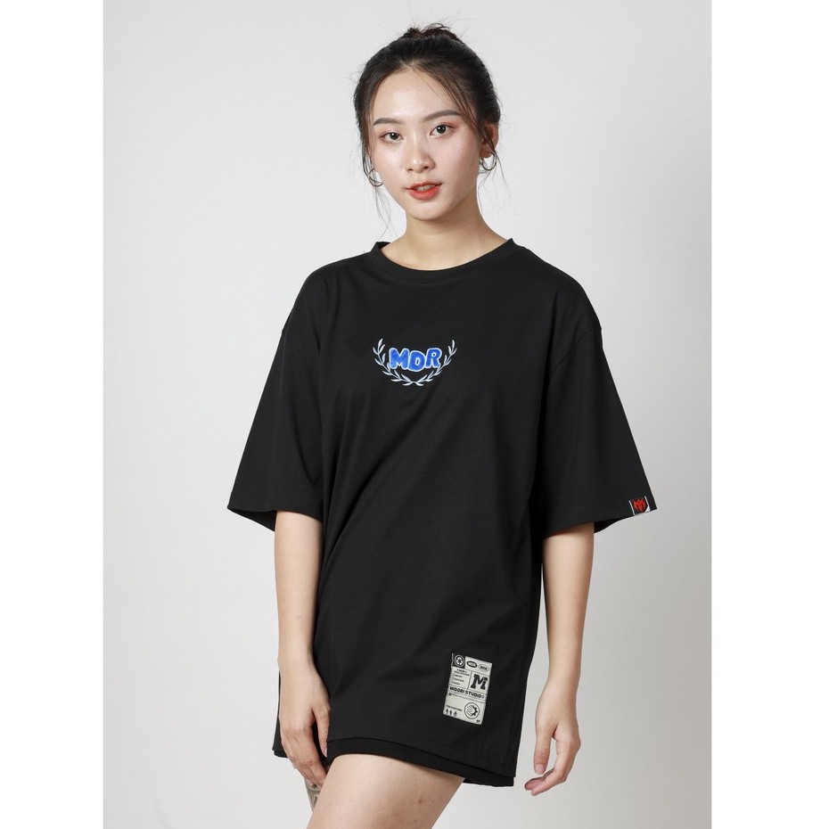 Áo phông tay lỡ form rộng Unisex Thun Nam Nữ Thêu Logo MDR Cao Cấp Local Brand Mi Midori