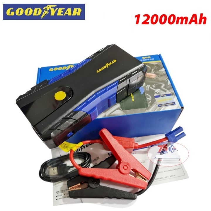 Bộ kích nổ ô tô kiêm pin sạc dự phòng Goodyear GY-5229 - Dung lượng 12000mAh