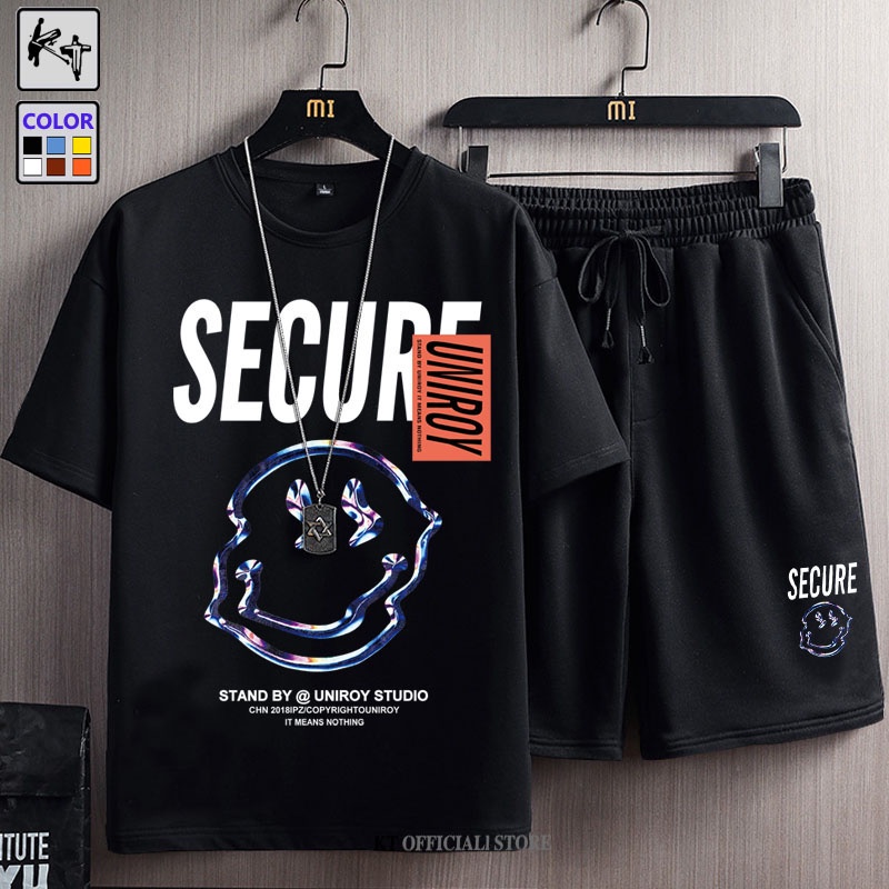 Bộ đồ KT KTZ6013 gồm áo thun tay ngắn và quần đùi thời trang Hàn Quốc size M-8XL dành cho nam