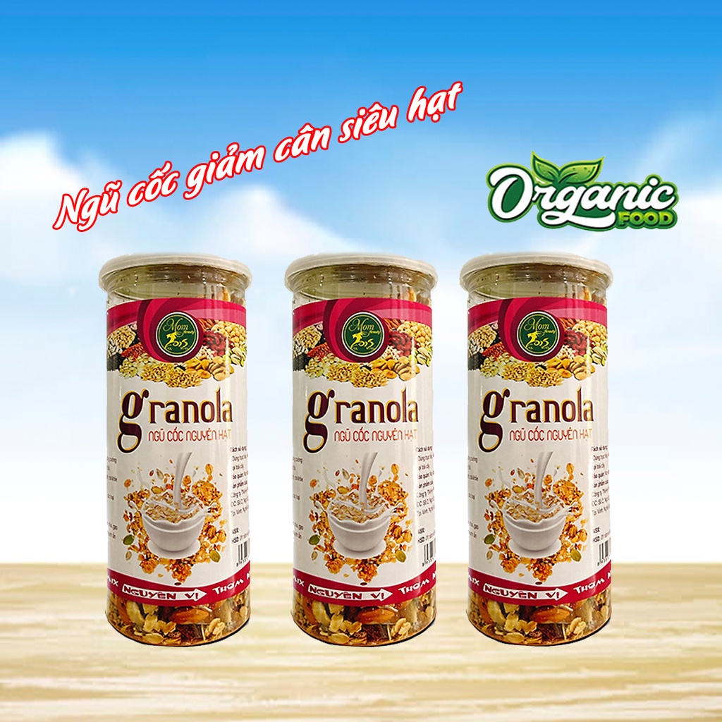 Bữa Ăn Phụ 10k - [NGŨ CỐC CHÍNH HÃNG] Ngũ Cốc Siêu Hạt Giảm Cân Đặc Biệt Granola Mombeauty Hộp 500gr