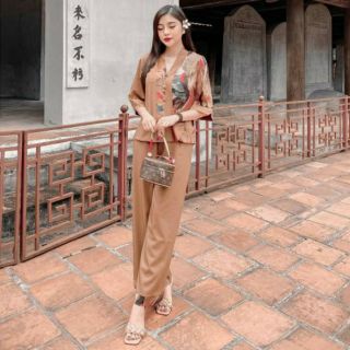 Bộ đi chùa lụa vân hàng cao cấp
