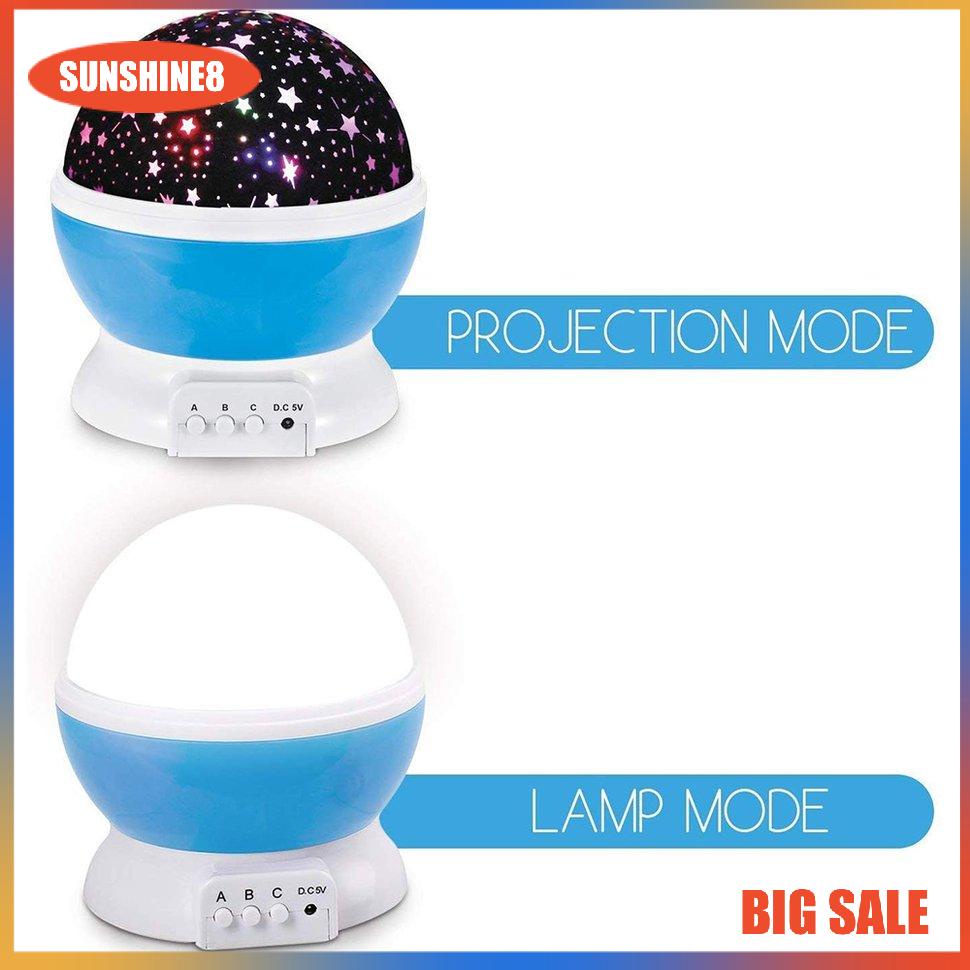【SUN】Rotating Dream Projector Lamp Starry Night Light Colorful Starry Sky Lamp