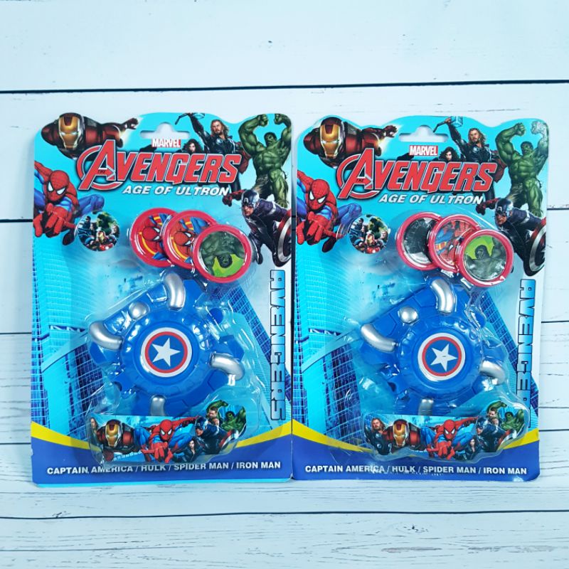 Đồ chơi bắn đĩa Captain America đeo tay 0801A-2