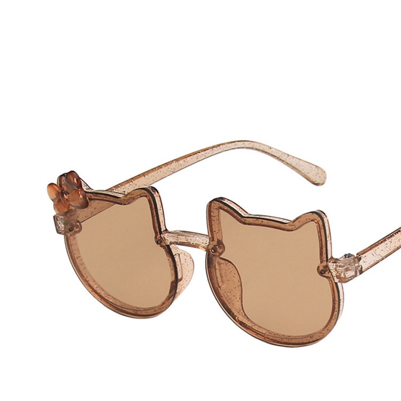 Kính Mát Hình Tai Mèo Dễ Thương Chống Tia UV Cho Bé Gái