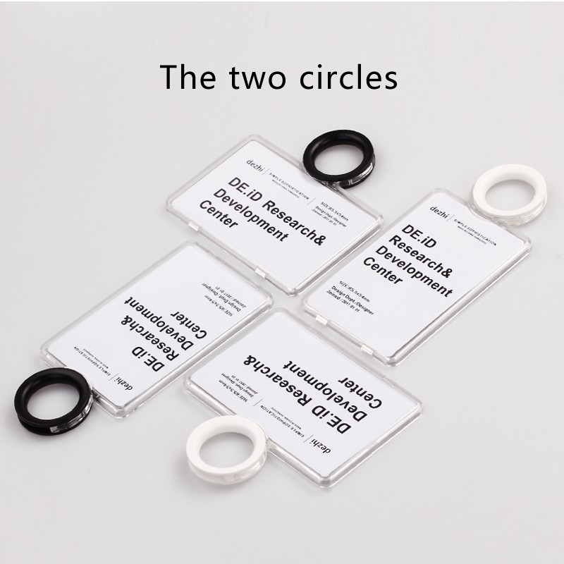 Hộp Đựng Thẻ id / Danh Thiếp Đa Năng Kèm Dây Đeo Màu Đen Trong Suốt