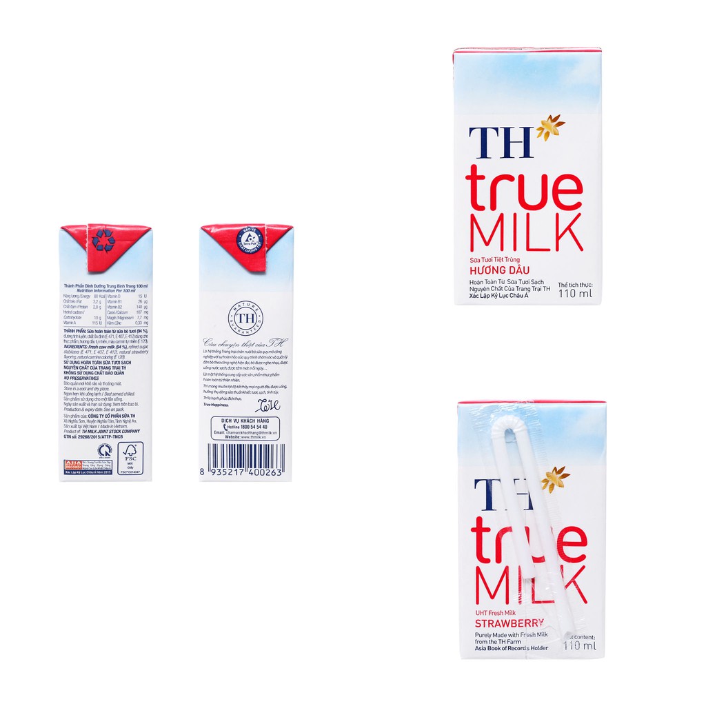 THÙNG SỮA TƯƠI TIỆT TRÙNG TH TRUE MILK 48 x 110ML