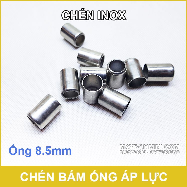 Bộ 16 Chén Bấm Ống Áp Lực Cao 8.5mm - Inox