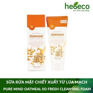 Sữa Rửa Mặt Yến Mạch Pure Mind Premium Oatmeal Cleansing Foam 100ml