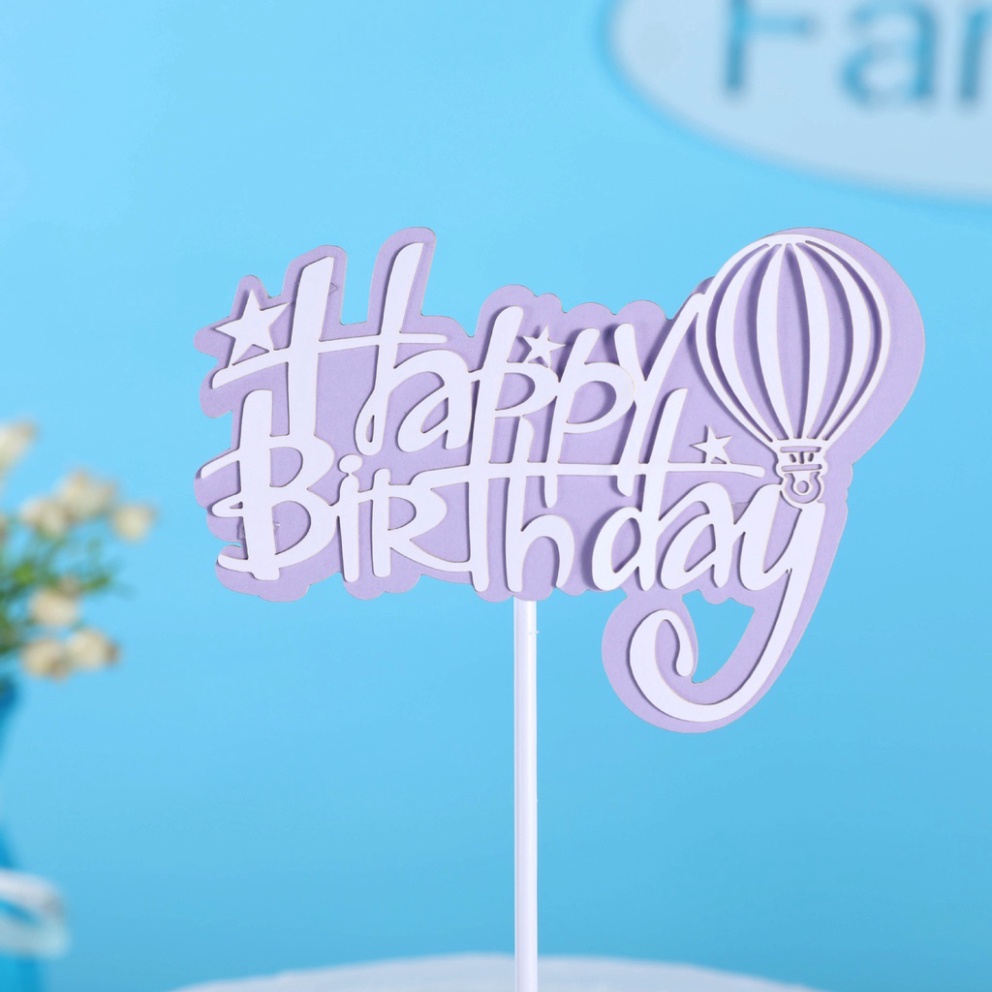 phụ kiện bánh kem sinh nhật [FREESHIP] thẻ cắm bánh khinh khí cầu