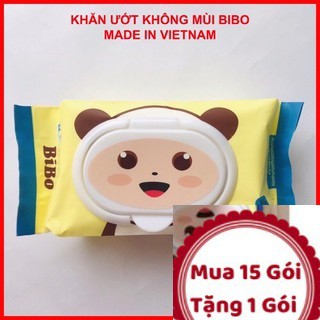 KHĂN ƯỚT KHÔNG MÙI BIBO 100 tờ (Không mùi, có nắp)