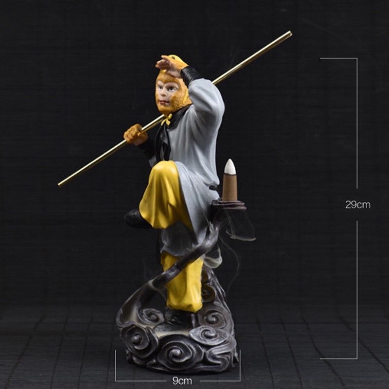 Tượng tôn ngộ không xông trầm,trang trí phòng khách..tượng ngộ không derco