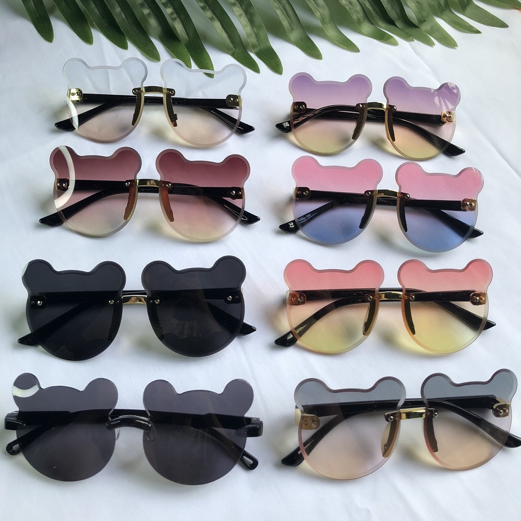 Kính Mát Cho Bé, Kính Mát Hình Gấu Dễ Thương Chống Tia UV Phù Hợp Cho Bé Từ 1-6 Tuổi