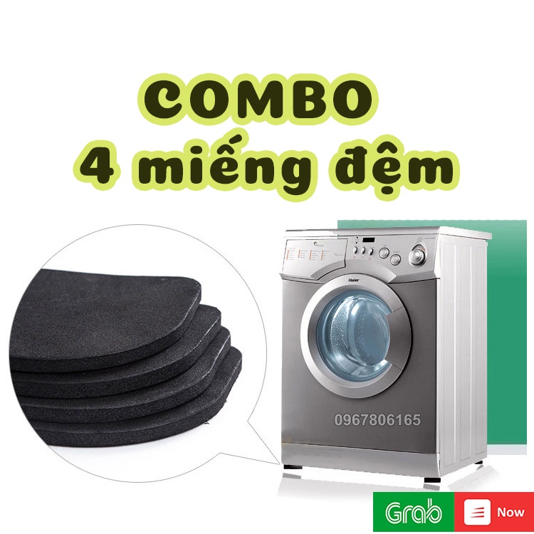 SET 4 Miếng Đệm Xốp Kê Chân Máy Giặt, Tủ Lạnh Chống Rung, Chống Trơn Trượt