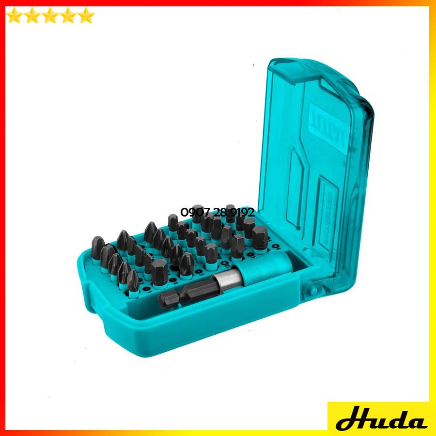 25mm Bộ 30 mũi bắt vít đa năng - Bộ 30 đầu nối và mũi bắt vít đa năng Total Ingco 1234
