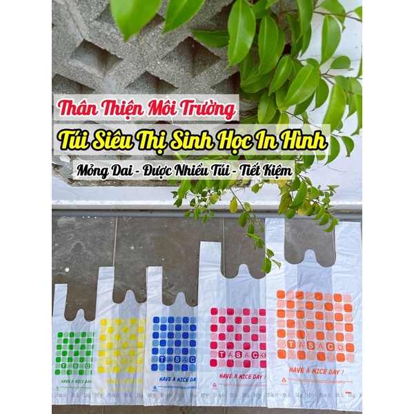 Túi Siêu Thị 1 Ký In Hình Mỏng Dai, Được Nhiều Túi (Hàng Xuất Khẩu)