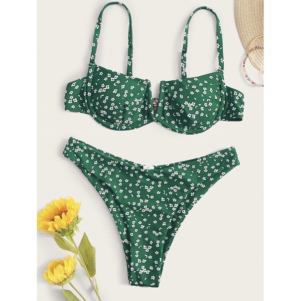 Bikini 2 mảnh hoạ tiết nhí có gọng