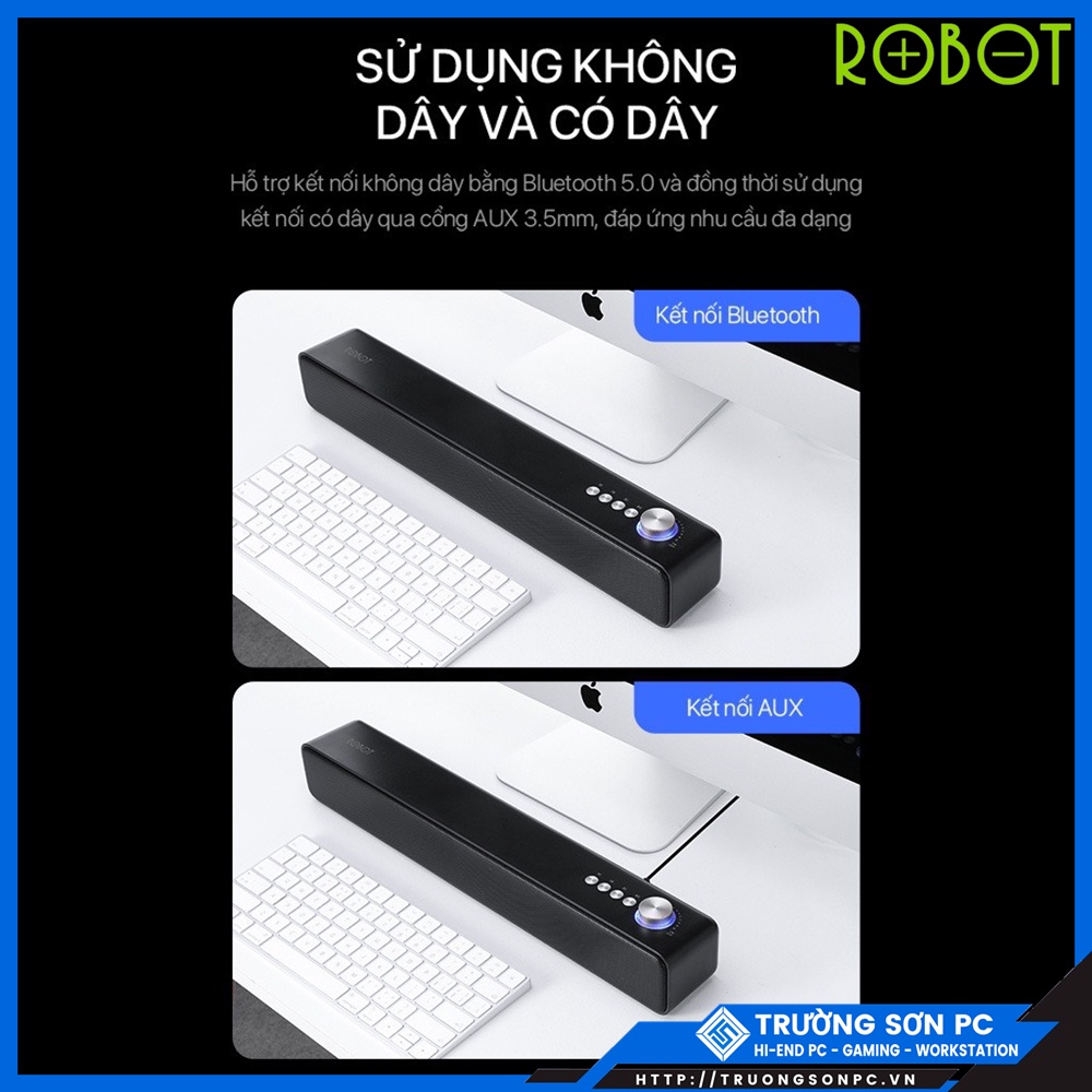 Loa Bluetooth ROBOT RB480 Công Suất 10W Pin 1200mAh | Hỗ Trợ Kết Nối Thẻ Nhớ MicroSD/ USB/ AUX