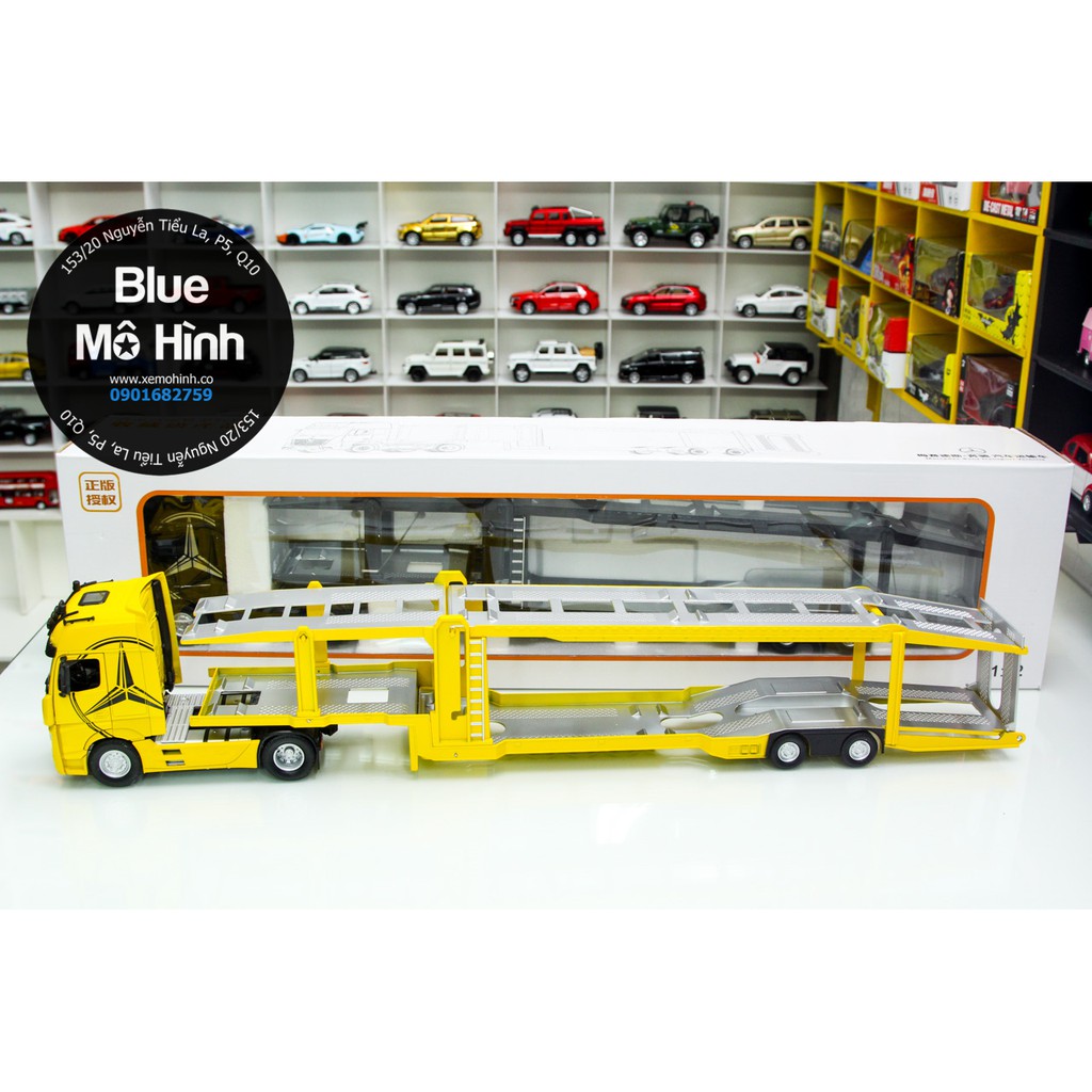 Blue mô hình | Xe mô hình container xe đầu kéo Mercedes Truck 1:32