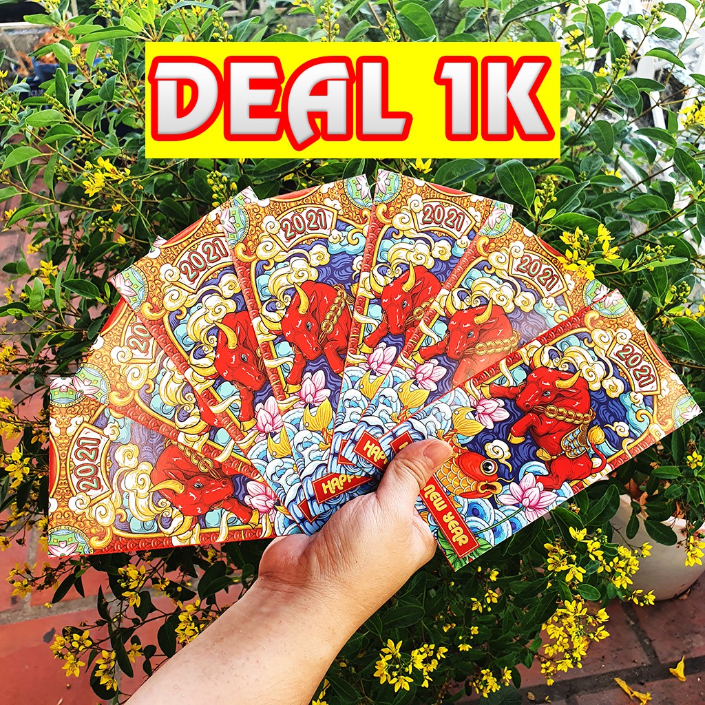 [DEAL 1K] 6 Bao Lì Xì Tết 2021 Giá 1K - Siêu Đẹp Được Chọn Mẫu [Siêu Rẻ]