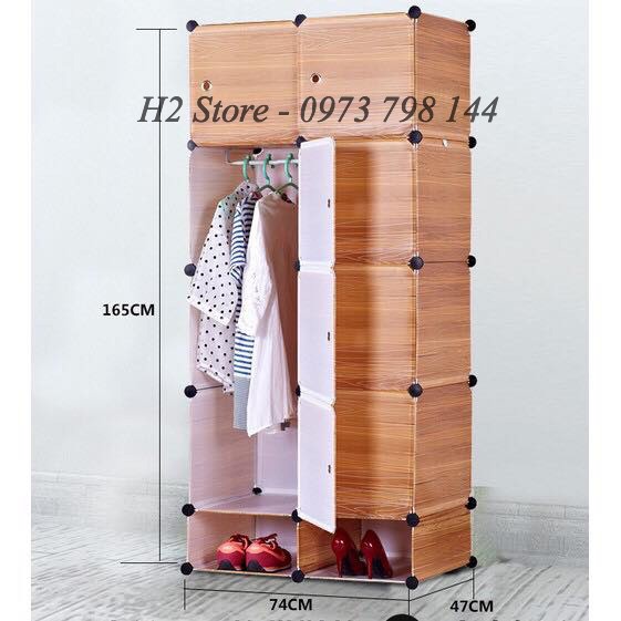 [RẺ NHẤT SHOPEE] TỦ NHỰA LẮP GHÉP 8 Ô + 2 Ô NHỎ MÀU VÂN GỖ ĐỂ ĐỒ ĐA NĂNG THÔNG MINH sâu 47cm