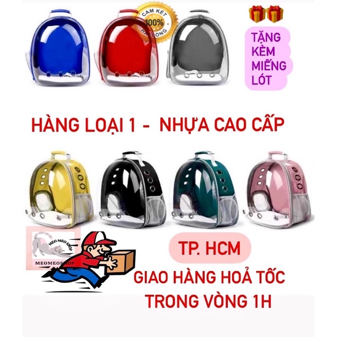 [Tặng Kèm Miếng Lót+Đủ Màu] Balo Phi Hành Gia ❤️ Freeship ❤️Balo Trong Suốt Cho Thú Cưng❤️ Balo vận chuyển chó mèo😂Balô😂