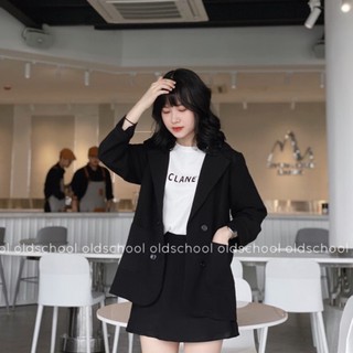 Set 2 món Blazer & chân váy chữ A (ảnh thật).