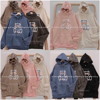 Áo nỉ hoodie andiman in hình gấu bông cực đáng yêu, áo hoodie nam nữ mẫu mới